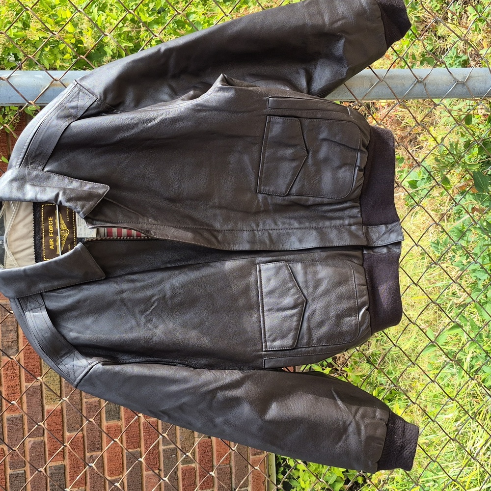 Landing Leathers Air Force A-2 Flight Bomber Brown Jacket Please Read